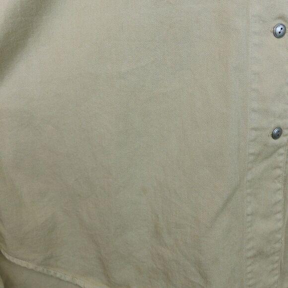 VTG Code Bleu Shirt Women L Beige Relaxed Button Shacket Hong Kong Lagenlook - Picture 8 of 13
